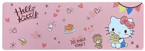 Hello Kitty Mouse Pad | Hello Kitty Placemat | Hello Kitty Room Decor | Kitty Kawaii Gaming Mat | Kawaii Kitty Runner | Girls Place Mat | Girls Mouse Pad | Pink | 36 X 12 | Officially Licensed