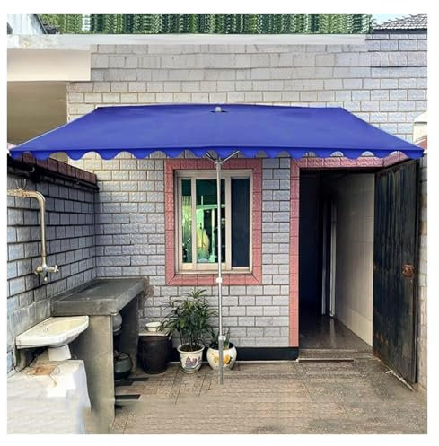 NOIRDA Schrägschirm Rechteckiger Sonnenschirm, Faltbarer Großer Marktschirm, Für Den Außenbereich, Terrasse, Rasen, Hinterhof(Blue)
