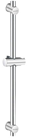 Vista Adjustable Shower Head Holder SUS304 Stianless Steel Shower Riser Rail Wall Mounted Shower Rail Brushed Silver 43cm
