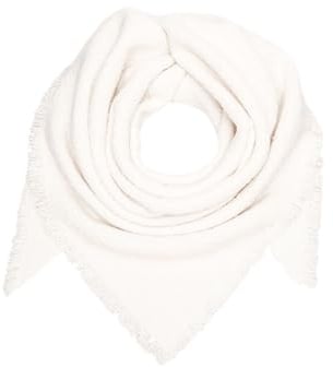 SOCCX Damen Triangle-Schal aus Bouclégarn Ivory, None