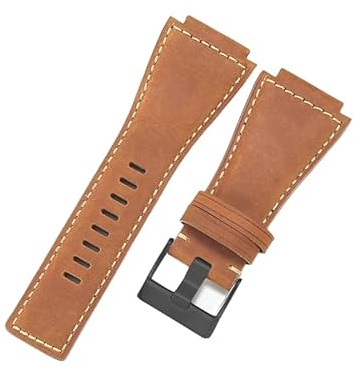 ROUHO 24mm Atmungsaktives & Flexibles Ersatz Uhrenarmband – Weiches Haltbares Dornschließe Uhr Armband für Bell & Ross