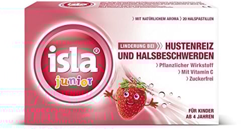 isla Junior Halspastillen Familien-Set 5x20Pastillen; Pflanzlicher Wirkstoff wirkt bei Hustenreiz und Halsbeschwerden. Schon für Kinder ab 4 Jahren geeignet. Mit Vitamin C, Zuckerfrei
