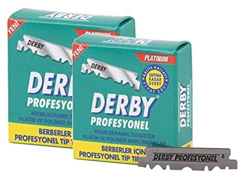 Derby Rasierklingen Professional 200 / Doppelpack - 2 x 100 Stück rostfrei einzeln verpackt