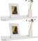 WOLTU 2er Bilderleiste 100cm Lange, Fotoleiste Bilderregal Wandregal Bild Magazin Fotohalter, Kinder Bücherregal Weiß RG9297ws-2