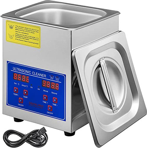 BananaB Limpiador Ultrasónico 1.3L, 60W Limpiador Ultrasónico Profesional de Acero Inoxidable, Máquina de Limpieza Ultrasónica Potente Frecuencia de 40 kHz con Pantalla LED para Joyas, Reloj, Gafas