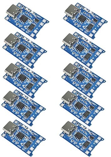 Hailege 10pcs ype-C USB 5V 1A 18650 Modulo caricabatteria al litio Scheda di ricarica con doppie funzioni di protezione