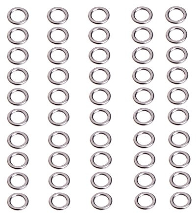 JIACUO 50 St�cke Angeln Solide Edelstahl Snap Split Ring Locken Angelger�t Stecker