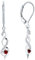 JO WISDOM Damen hängende ohrringe Unendlichkeit infinity silber 925 mit 3A Zirkonia Kristall Januar Geburtsstein Granatfarbe,Schmuck für Frauen