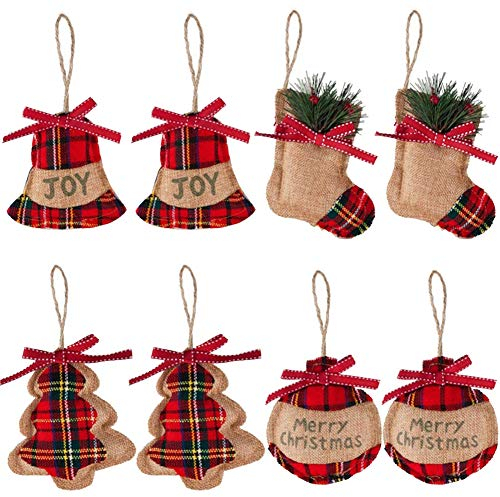 Ornamenti per Alberi di Natale, 8 Pcs Ciondoli Pendenti Natalizi, Addobbi Natalizi da Appendere, Pendenti Albero di Natale per Albero di Natale Decorazioni Natalizie Appese Ornamento Regalo