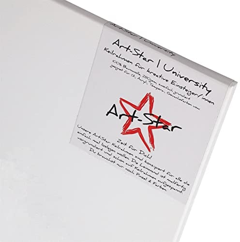 Art-Star UNIVERSITY KEILRAHMEN | 1x Leinwand vorgrundiert, malfertig bespannte Rahmen mit Leinwandtuch zum Bemalen | Format: 60x60cm