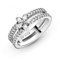 Pandora Funkelnde Schneeflocke Doppelring Sterling-Silber 54