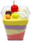Youyijia 50Pcs Dessert Cups 2oz/60ml Plastic Dessert Pots Cube Cheesecake Pots Mini Square Dessert Cups Reusable Clear Dessert Pot for Desserts Pudding Mousse Party