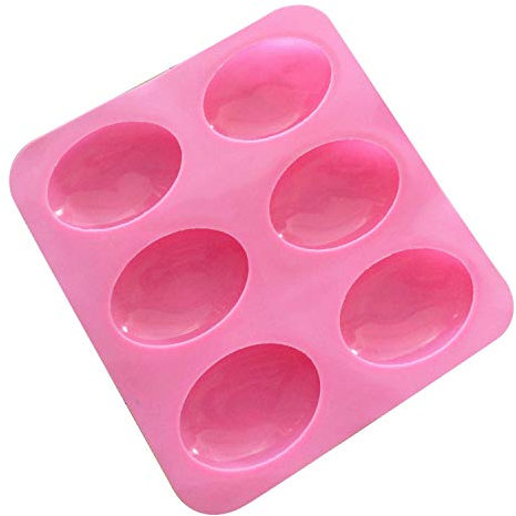 ausuky Moule ovale en silicone à 6 cavités en forme d'abeille pour fabrication de savon et sucre