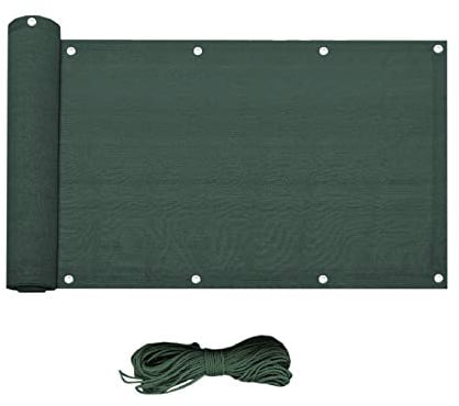 Rebecca Mobili Coverture, Brise-Vue De Balcon, Polyéthylène Vert, Anti-UV Respirant - Dimensions: 0,9 x 5 mètres (HxL) - Art. RE6548