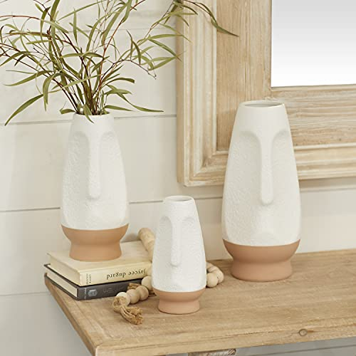 Deco 79 Vase, S/3, 30,5 cm, 25,4 cm, 17,8 cm, Weiß