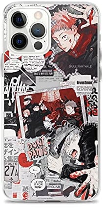 TOAGO Compatible with iPhone 11 Case Gojo Satoru, Yuji Itadori Cool Anime Boys - Jujutsu Kaisen Soft Silicone Cover TPU Protective Phone Case