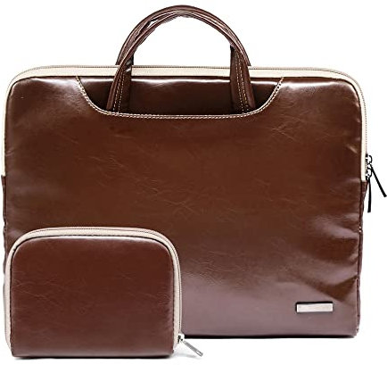 fdsmall 11.6 Inch Laptop Case, Canvas Computer Bag Case, Protective Notebook Case, Briefcase Cover, Carrying Case, Compatible with MacBook Air, MacBook Pro, Tablet PC, Ultrabook, Netbook (Brown)