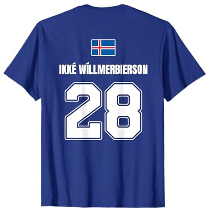 Fußball Island Sauf Trikot Ikke Willmerbierson 28 T-Shirt