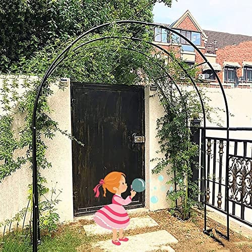 Outdoor & Indoor Garden Arch Arbor for Elegant Decorations, Steel Frame Rust Resistant Extra Wide Metal Trellis Arch for Climbing Plant Roses,W1.8mxH2.2m