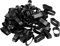 PATIKIL 100 Stück Gummibänder Silikongummibänder Rutschfest 23.55mm Schwarz