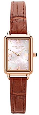 rorios Damenuhr Rechteckgehäuse Quarzuhr Mode Kleid Frauen Uhr wasserdichte Armbanduhr für Frauen Damen