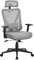 Yaheetech Chaise Bureau Ergonomique Respirante Fauteuil de Bureau en Maille Support Lombaire et Siège Inclinaible Appui-tête Accoudoirs Réglables roulettes pivotantes Charge 136 kg Gris Clair