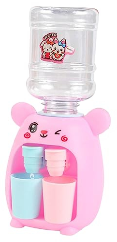 KOMBIUDA Dispensador De Agua para Niños Mini Puesto para Beber Pequeño Dispensador De Agua Encantador Juguete De Fuente De Agua Mini Ranas El Plastico Estante para Beber Niño Pequeño Animal
