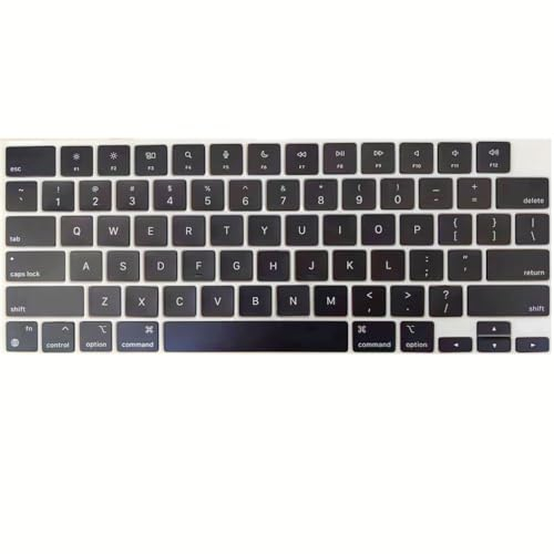 Ersatz-Tastenkappen, kompatibel mit MacBook Air M2 Retina 13,6/15 Zoll Modell A2681 A2941, für MacBook Pro M2/M3 Pro 14/16 Zoll Modell A2779 A2780 A2991 A2992 A2918 Tastenkappe (schwarz)
