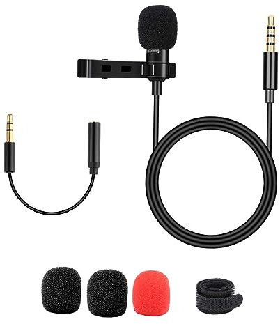 OSALADI Revers-mikrofon Lavaliermikrofon Aufnahmemikrofon Omnidirektionales Mikrofon Audiostecker Für Telefon Computer Desktop Clip-Design Langes Kabel Leicht Einfach Zu Tragen Verwenden