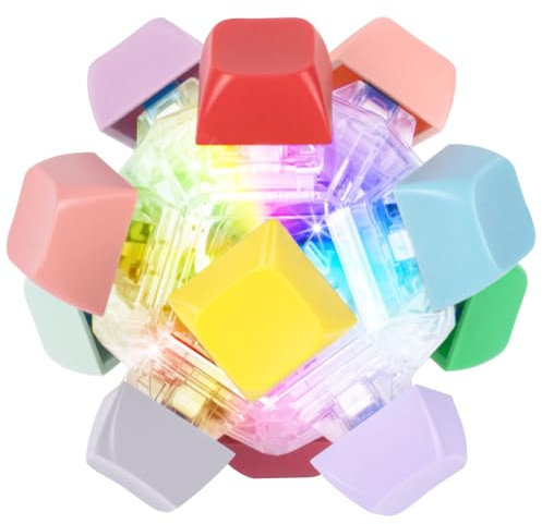 Keyboard Fidget Toy for Adults Keyboard Clicker with LED Light Fidget Stress Relief Sensory Toy