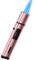 5.7in Jet Lighter With Flame Locking & Safety Switch, Adjustable Double Jet Flame Butane Torch, Refillable Windproof Pen Design (Sold Without Gas) (Rose Gold)