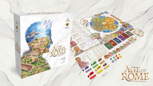 Don't Panic Games | Age of Rome | Brettspiel | Ab 12 Jahren | 1-4 Spieler | 60 Minuten