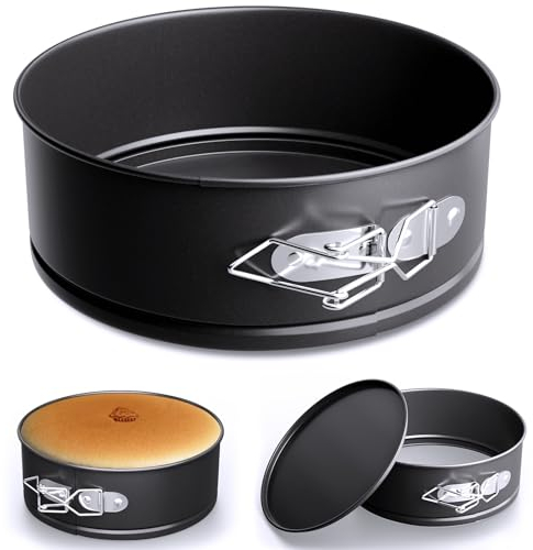 CasaCulina Teglia antiaderente da 10 cm per cheesecake, padelle a molla per cottura a molla con fondo rimovibile Mini tortiere per torte piccole stampo per torte per mini pizza cheesecake