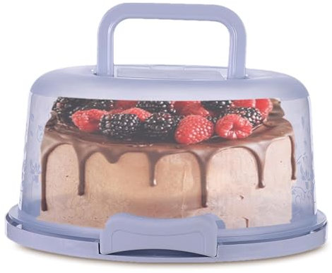 Bvizyelck Porta Tartas, Caja De Transporte Para Tartas Con Asa, Recipiente Para Tartas Con Tapa Y Asa, Portatartas De Plásticos, Contenedor De Pasteles Para El Transporte De Pasteles, Galletas