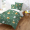 Yasida Housse De Couette 140x200 Enfant Vert Microfibre Parure De Lit Enfant 140x200 ForêT Animaux avec Motif Imprimé Lion/Renard/Ours 2 PièCes Literie pour Enfants avec 1 Taie d'oreiller 65x65 cm
