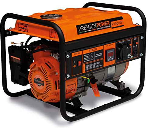 Generatore di corrente benzina Premium Power P1000W - monofase - 1,1 kW - AVR