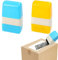 2 Stück Datenschutz Rollstempel,Adressen Schwärzen,Identitätsschutz Rollstempel,Datenschutz Rollstempel,Textschwärzer Sicherheit Stempel für Privatsphären Vertraulichkeit, Identitätsschutz(Gelb, Blau)