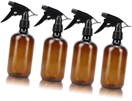 MYSUNBAR 4er Pack Leere Plastiksprühflasche, 500ML Plastiksprühflasche für ätherische Öle mit Extra Langlebigen Triggersprühern