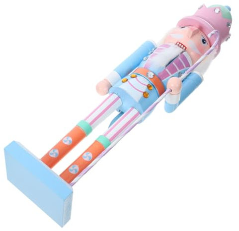 OFFSCH Adornos De Cascanueces De Madera Color Macarrón Decoración De Escritorio para Manualidades Navideñas para Decoración De Navidad