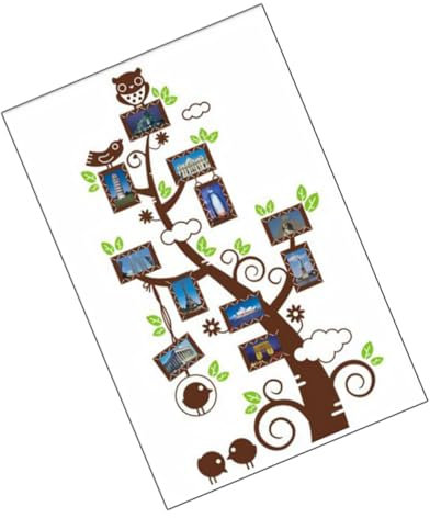 Gadpiparty 1 Jeu Cadre Photo arbre autocollant mural adhésif mural stickers muraux arbre généalogique autocollants etiquette autocollante sticker mural de fond arbre de cadre de galerie PVC