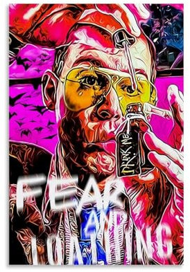 LNXEJAKT Fear And Loathing Movie Poster Poster Dekorative Malerei Leinwand Wandkunst Wohnzimmer Poster Schlafzimmer Malerei,Wandkunst Bilddruck Moderne Familienzimmer Dekor 12x18inch(30x45cm)