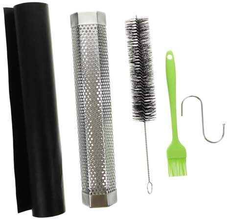 POPETPOP 1 Satz Gerauchte Pfeife Haken Flache Spieße Rohr Cocktailraucher Grillenwerkzeuge Spatel Draht Gestell Rauchfrei Brenner Ofen Produkte Grilllicht Tragbar Schlag Rostfreier Stahl