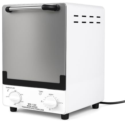 High Temperature Sterilizer,12L large Steriliser for nail tools,infrared Autoclave Sterilizer,adjustable temperature and time control,suitable for beauty and nail salons,dental clinics,Tool Sterilizer