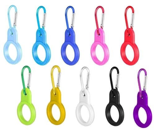 YcsRnn 10Pcs Water Bottle Carrier, Water Bottle Holder for Backpack, water bottle Clip with Carabiner, for Cycling Camping Hiking Traveling Outdoor Activities, Multi-Color Set