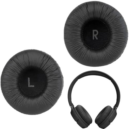 1 Paar JBL Kopfhörer Ersatz Ohrpolster,JBL Ersatz Ohrpolster,JBL Ohrpolster Kopfhörer,JBL Kopfhörer Polster,Ohrpolster kompatibel mit JBL 500BT/510BT/450,Leder und Schaumstoff(Schwarz).