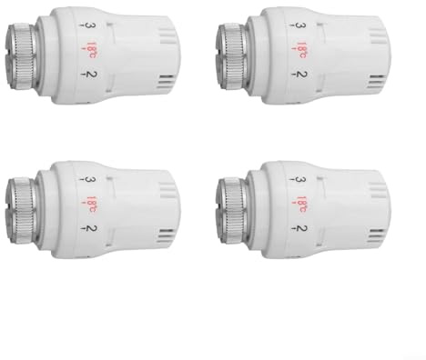 Energy Efficient 4 Pack Thermostatic Radiator Valves M30x1 5mm Designed to Save Energy Costs