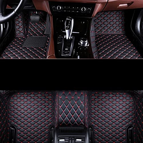Fußmatten Automatten Für VW Für Touran Auto Fußmatten 2015 2014 2013 2012 2011 2010 2009 2008 2007 2006 Teppiche Innenraum(Schwarz und Rot)