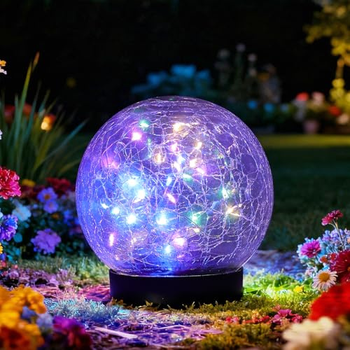 Tremdwoto solarlampen für außen garten,12cm mit 30LED garten deko Solarleuchten ，Farbe solarleuchten gartendeko für draußen IP65 wetterfest Geschenk für Hinterhof, Terrasse, Hof,Rasen Dekorativ