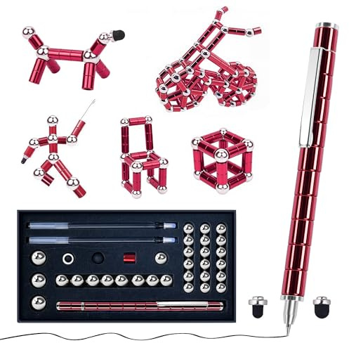 Oudizz Fidget Pen, Dekompressions-Magnetstift, Coole Fidget-Spielzeuge zum Stress und Angstabbau, Sensorische Spielzeuge, Ideale Ausgefallene Geschenke für Männer und Frauen Erwachsene