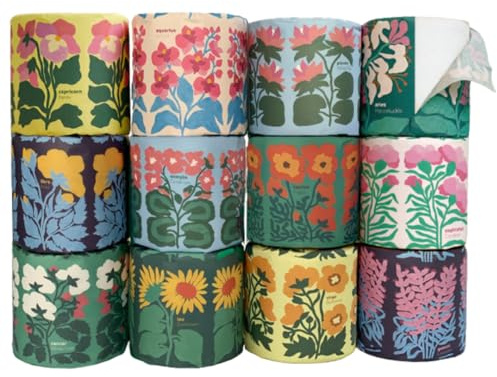 Bumboo Bamboo Toilet Roll 24 Pack | Zodiac Edition Wrapped Toilet Paper 3 ply, 300 Sheets | Eco Friendly Toilet Paper | Plastic-Free, Soft, Strong, Sustainable & Biodegradable Toilet Tissue